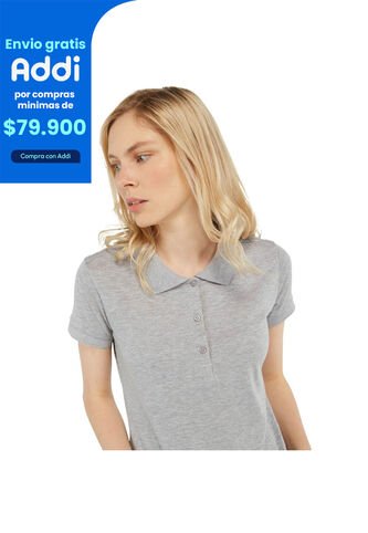 Camisa Polo Chechi Gris Mujer Totto