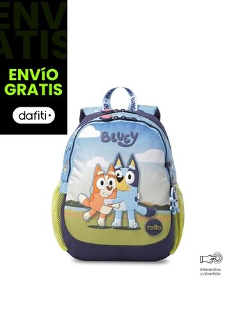 Morral Unisex Bluey Pequeño Color Azul Totto