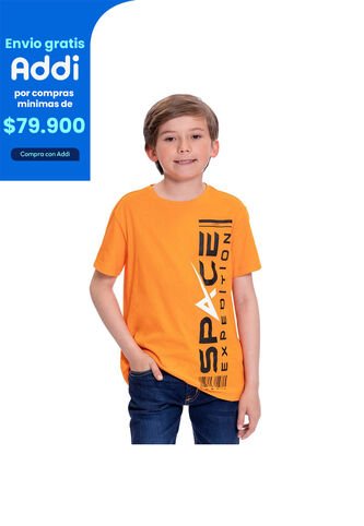 Camiseta Para Niño Proyecty Color Naranja Totto