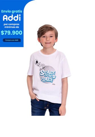 Camiseta Para Niño Proyecty Color Blanca Totto