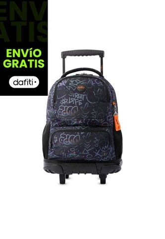 Maleta Para Niño Con Ruedas Skl Grande Negro Totto