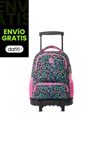 Maleta Para Niña Con Ruedas Skl Grande Negro Totto