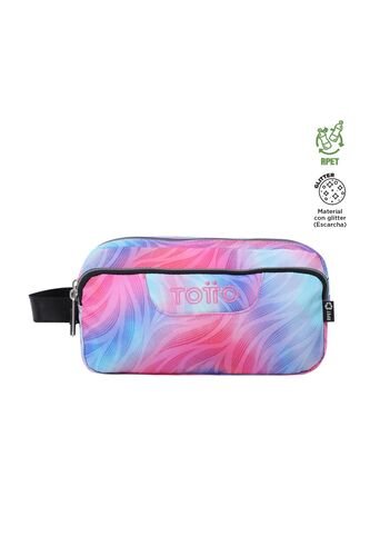 Cartuchera Mujer Agapec Glitter Rosado Totto