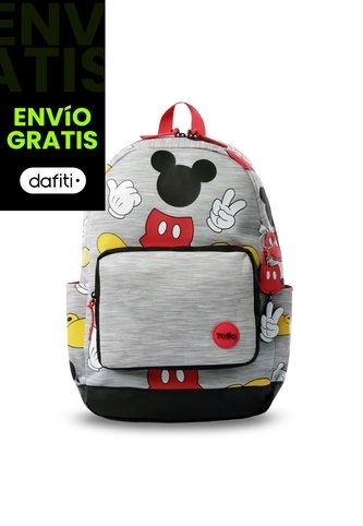 Morral Para Niño Mickey Classic Mediano Gris Totto