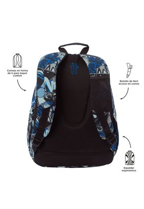 Morral Juvenil Porta PC 14" Acuarela Gris