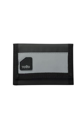 Billetera Contrast Chain Con RFID Blocker Negra Totto