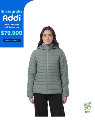 Chaqueta Acolchada 2 En 1 Para Mujer Chalina Verde Totto