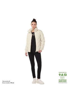 Chaqueta Acolchada Para Mujer Bab Blanca