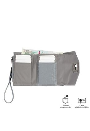Billetera Smooth Ney Con RFID Blocker Gris