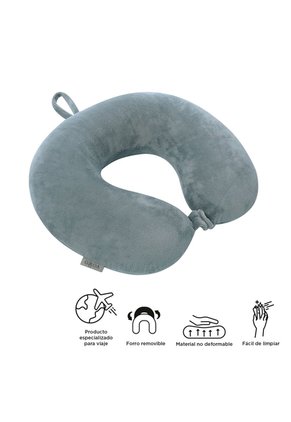 Almohada De Viaje Pylot Con Memory Foam Gris