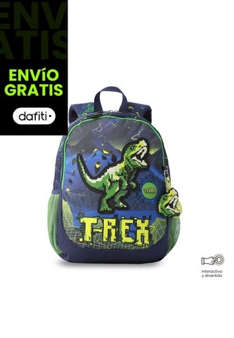 Morral Para Niño Digisaurio Mediano Color Azul Totto