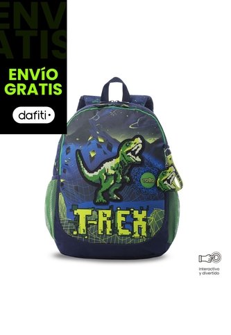 Morral Para Niño Digisaurio Grande Color Azul Totto