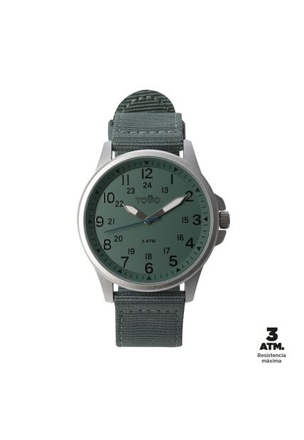 Reloj Análogo Ticker Color Verde