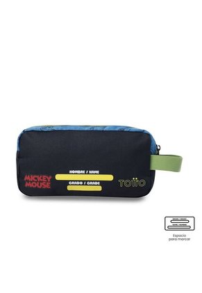 Cartuchera Escolar Grande Para Niño 2 Cuerpos Mickey Azul