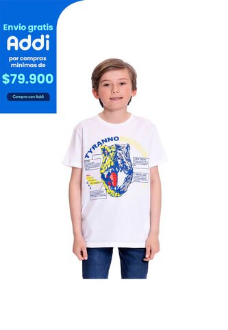 Camiseta Para Niño Proyecty Color Blanca Totto
