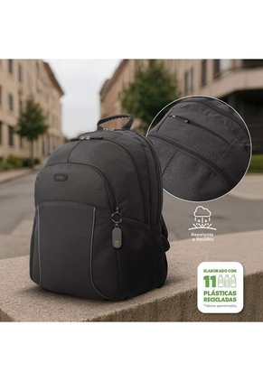 Morral Mochila Para Hombre Porta Pc Gris Oscuro Cambri Totto