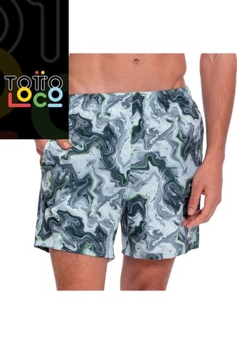 Pantaloneta Estampada Para Hombre Lown Verde Totto