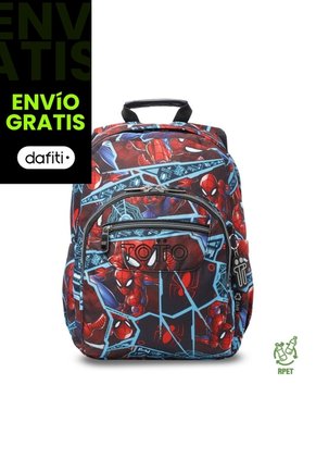 Morral Juvenil Porta PC 13" Gommas Spiderman Rojo