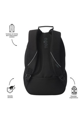 Morral Mochila Para Hombre Porta Pc Negro Cambri Totto