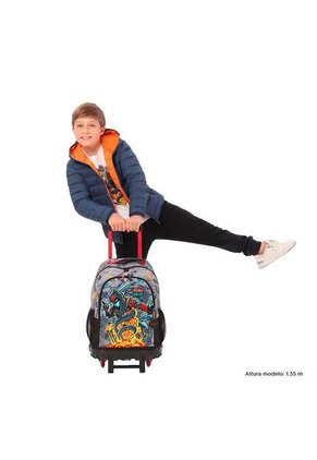 Morral Con Ruedas Para Niño Raiyu M Gris