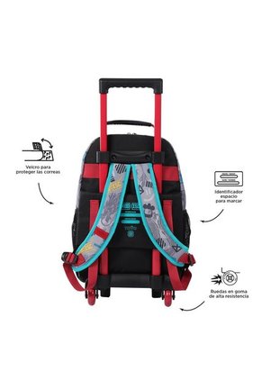 Morral Con Ruedas Para Niño Raiyu M Gris