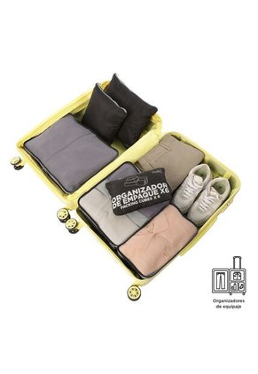 Organizador De Viaje Packing Cube X 6 Negro