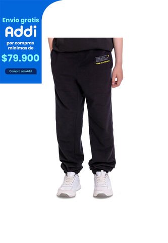 Pantalón Jogger Para Niño Jav Color Negro Totto