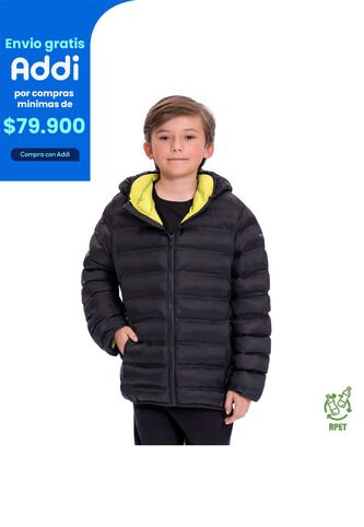 Chaqueta Para Niño Colorkid 2.0 Acolchada Color Negra Totto