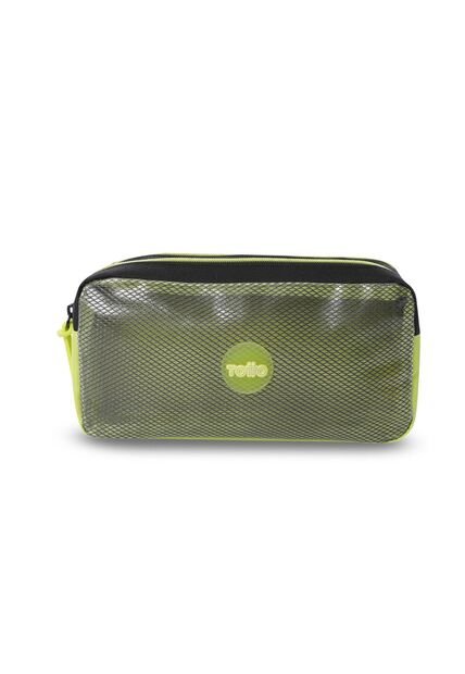 Cartuchera Escolar Mediana Para Niño Mesh Black Negra