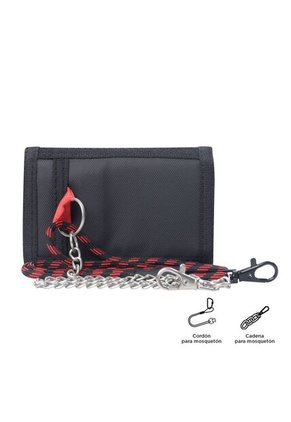 Billetera Contrast Mee Con RFID Blocker Negra/Roja Mediana