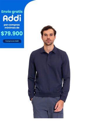 Camisa Polo Para Hombre Ml Burle Azul Totto