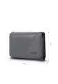 Billetera Hombre Saffiano Pequeña Con RFID Blocker Gris de Totto