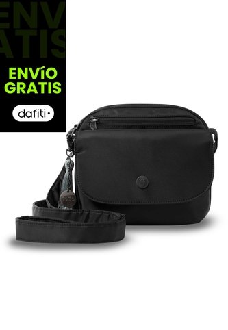 Bolso Para Mujer Corneana Tipo Crossbody Pequeño Negro Totto