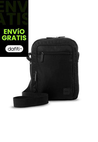 Bolso Para Hombre Bayonne Tipo Crossbody Pequeño Negro Totto