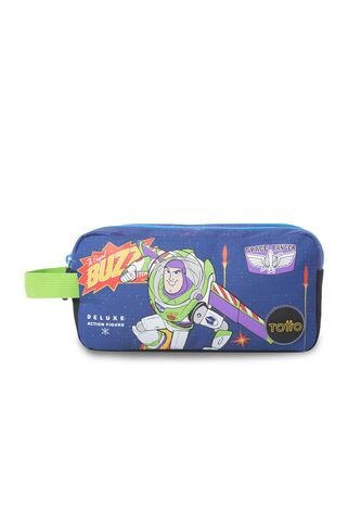Cartuchera Escolar Grande Para Niño 2 Cuerpos Toy Story Buzz Azul Totto