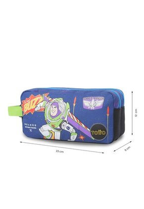 Cartuchera Escolar Grande Para Niño 2 Cuerpos Toy Story Buzz Azul