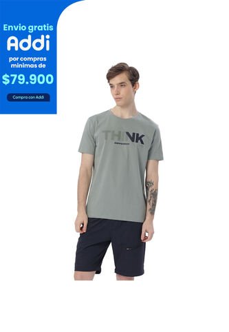 Camiseta Estampada Para Hombre Primen Verde Totto