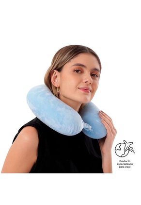 Almohada De Viaje Memory Foam Jet Pillow Azul