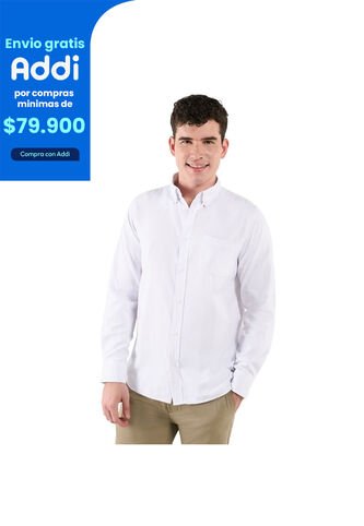 Camisa Para Hombre Ml Porter Solid Blanca Totto