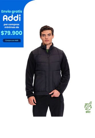 Chaqueta Acolchada Para Hombre Jetty Negra Totto