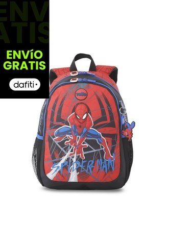 Morral Para Niño Spiderman Urban Mediano Color Rojo Totto
