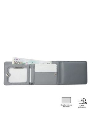 Billetera Ermatto Con RFID Blocker Gris