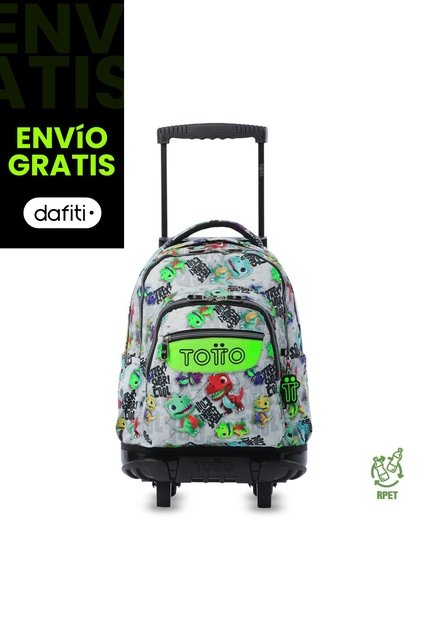 Morral Escolar Con Ruedas Para Niño Renglón Con Dinosaurios