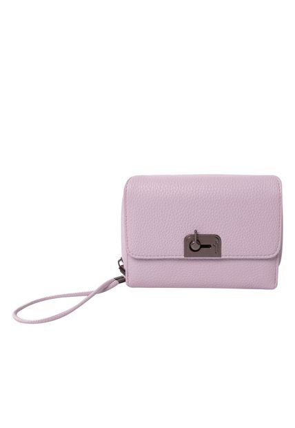 Billetera Smooth Cri Con RFID Blocker Rosada