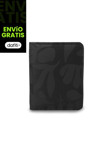 Billetera Mujer Texture Pequeña Con RFID Blocker Negra Totto
