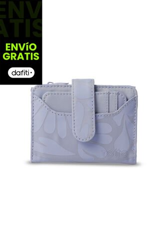 Billetera Mujer Texture Pequeña Con RFID Blocker Morada Totto