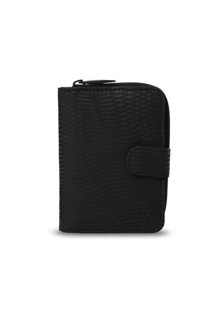 Billetera Para Mujer Texture Twi Con RFID Blocker Negra