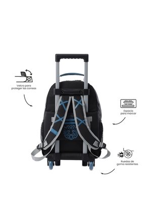 Maleta Para Niño Con Ruedas Hanzo Mediano Negro