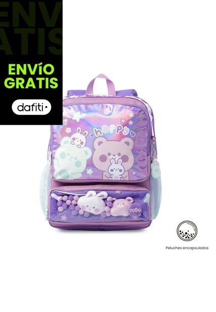 Morral Para Niña Friends Party Mediano Color Morado