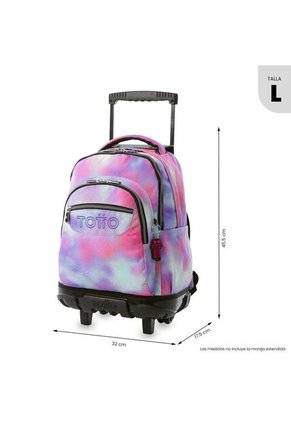 Maleta Para Niña Con Ruedas Porta PC 15.4" Renglón Glitter Rosado